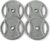 Amazon Basics 1-Inch Grip Weight Plates, Cast Iron, Strength Training, Home Gym
