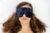 Opulence Weighted Yoga Eye Mask – Handmade Relaxation Pillow for Meditation & Savasana – Unscented, Flaxseed Filled, Satin & Velvet with Adjustable Strap – Caspian – TEMF-CN