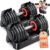XDDIAS Adjustable Dumbbell Set of 2, 25/55/80/90LB Dumbbell Set- 1-Hand Fast Adjustment with Anti-Slip Handle, Compact Free Weights Dumbbells Set for Men/Women Home Gym Strength Training Equipment