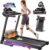 Incline Treadmill for Home 400 lbs Capacity, Folding Treadmill with APP Control, 15% Auto Incline or 6% Manual Incline, 7.5MPH or 10MPH, 16” or 18” Wide Belt, Safety Handrail, 64 Programs