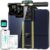 RunStar Smart Scale for Body Weight, 8 Electrodes High Precision Digital Bathroom Scale with Set Functions Handle, Body Composition Scale for 28 Metrics 400lbs, Blue-Black