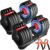 15 Weight in 1 Adjustable Dumbbell 53LB with Fast Automatic Adjustable and Weight Plate for Body Workout Home Gym （24kg/53lb）2pcs