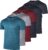 Real Essentials 5 Pack: Men’s Short Sleeve Dry Fit T-Shirts – Moisture Wicking Athletic Workout Gym Fitness Casual Tees