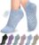 Muezna 6 Pairs Pilates Grip Socks for Women, Non Slip Yoga Socks with Grips, Grippy Socks for Barre, and Hospital