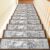 Non Slip Stair Treads for Wooden Steps Indoor, Grey, 15pcs, 30″X8″, Soft Carpet Mat, Machine Washable Boho Carpet Treads with Reusable Adhesive Backing, Safety Stair Tread for Dogs, Kids, Elders