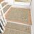 BEQHAUSE Stair Landing Rug Non-Slip 30″x30″, Square Stair Landing Mats for Stairs Washable, Carpet Stair Treads Matching Mats for Wooden Steps Indoor Landing Rugs Surface Polyester TPE Backing, Beige