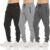 PURE CHAMP Mens Sweatpants 3 Pack Fleece Active Athletic Workout Jogger Sweatpants for Men with Zipper Pocket Size S-3XL
