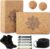 Outus 2 Pcs Yoga Accessories Cork Yoga Blocks Set 2 Cork Fascia Balls 5 Gray Gradient Series Resistance Bands 2 Black Socks and Balck Stretching Strap for Women Pilates, Stretching and Toning